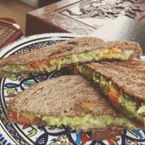 Recept Veganistische Avocado grilled sandwich